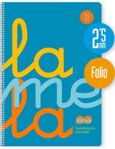 CUADERNO ESPIRAL Fº 80H 90G 25MM AZUL CUADROVIA PP